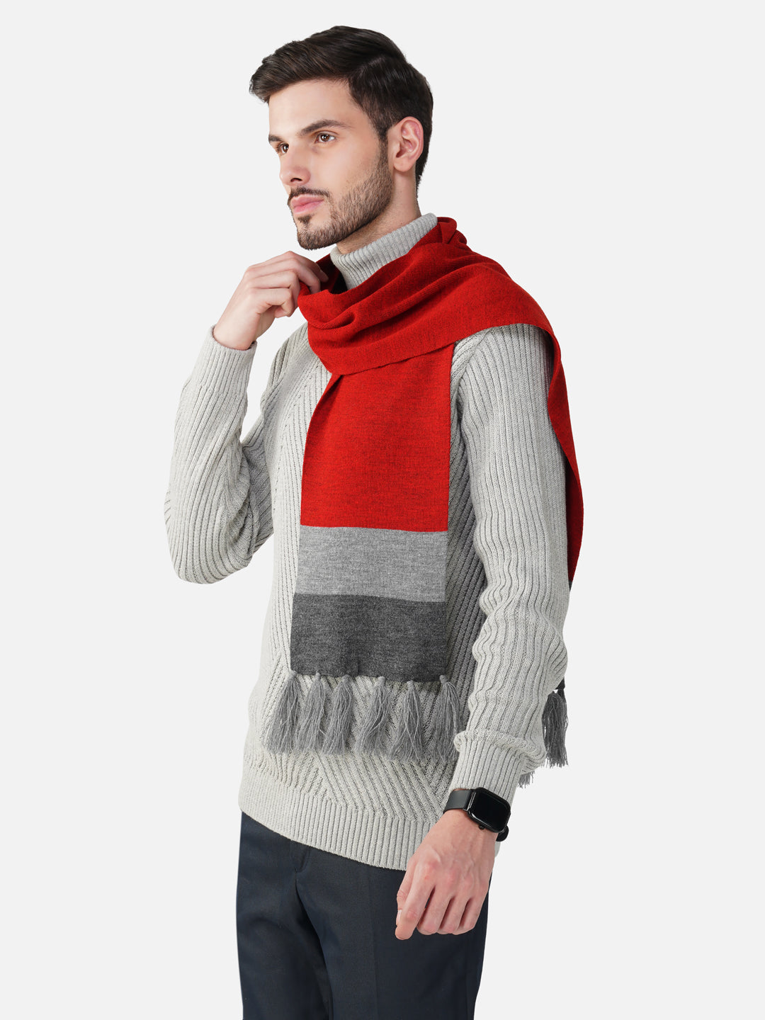 Melange Colour Block Muffler