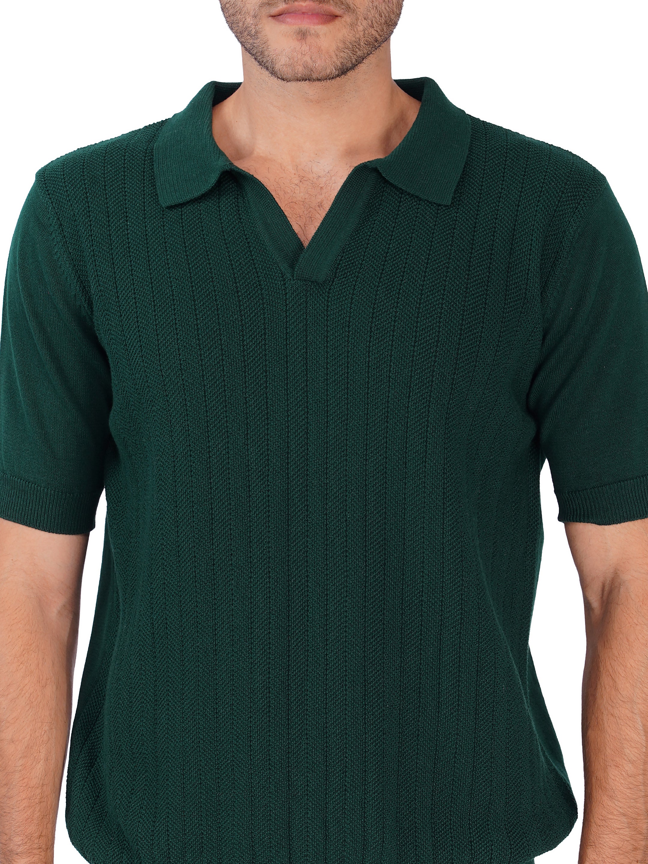 Wavy Purl Textured Polo