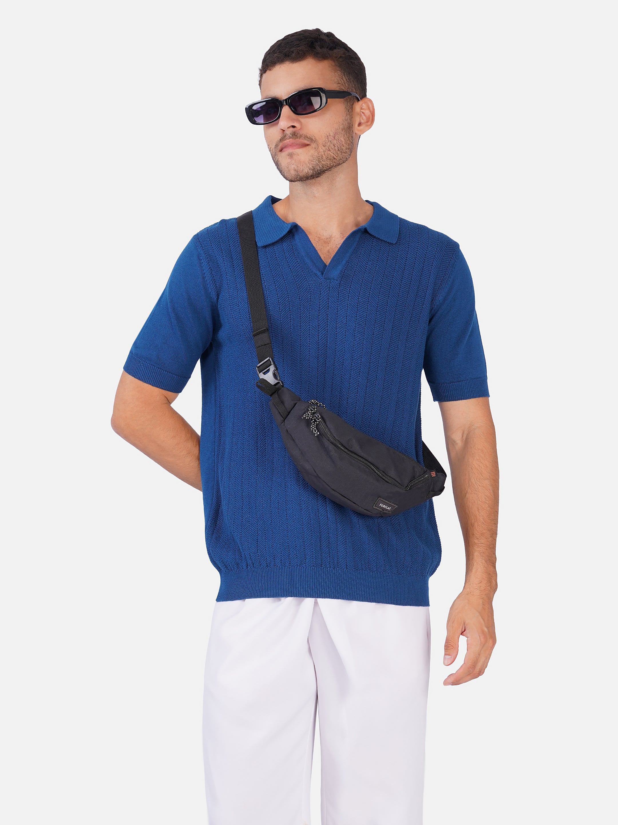 Wavy Purl Textured Polo