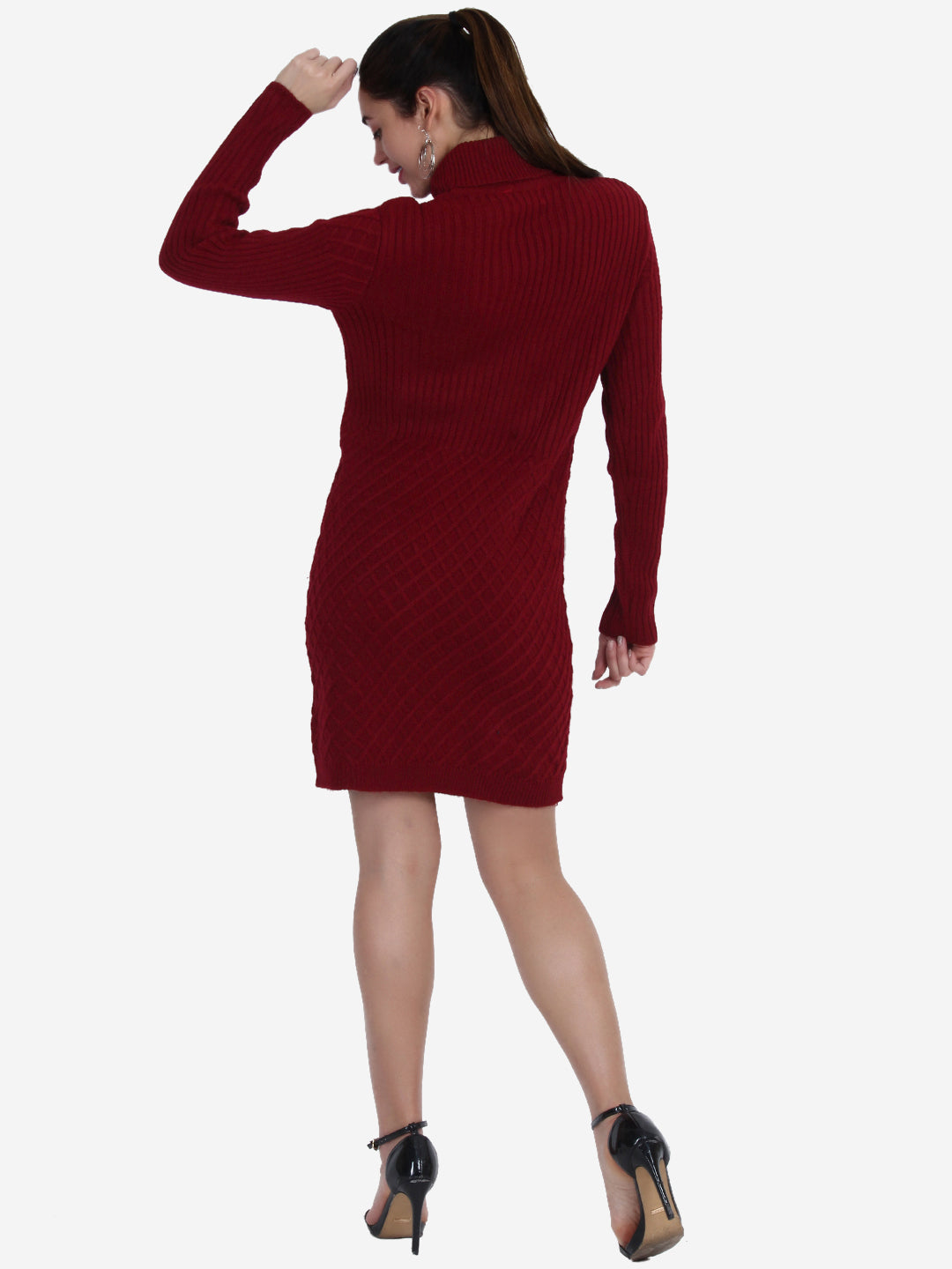 DIAMOND KNIT ONE PIECE DRESS