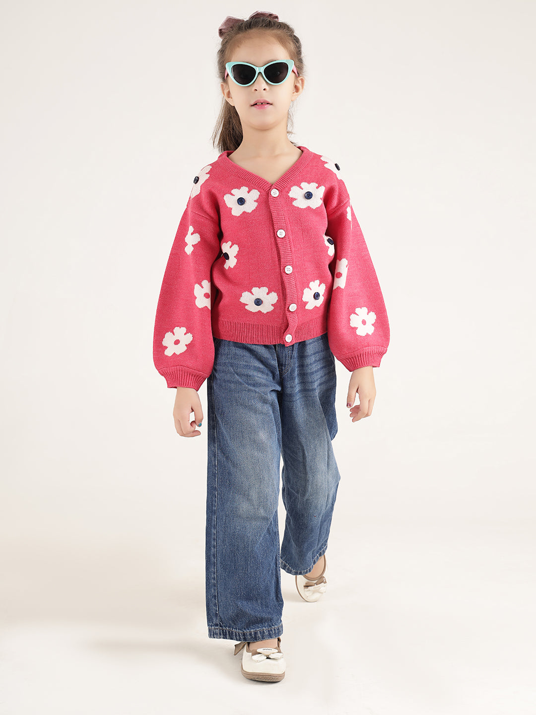 Pink Daisy Cardigan