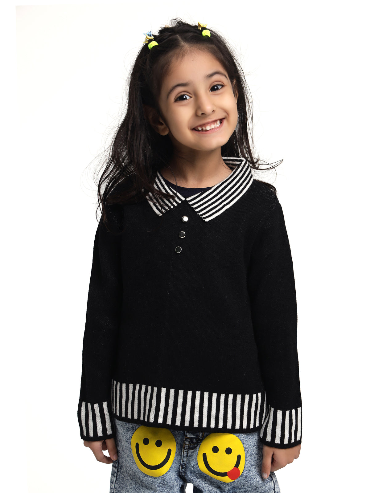 Zebra Collared Pullover