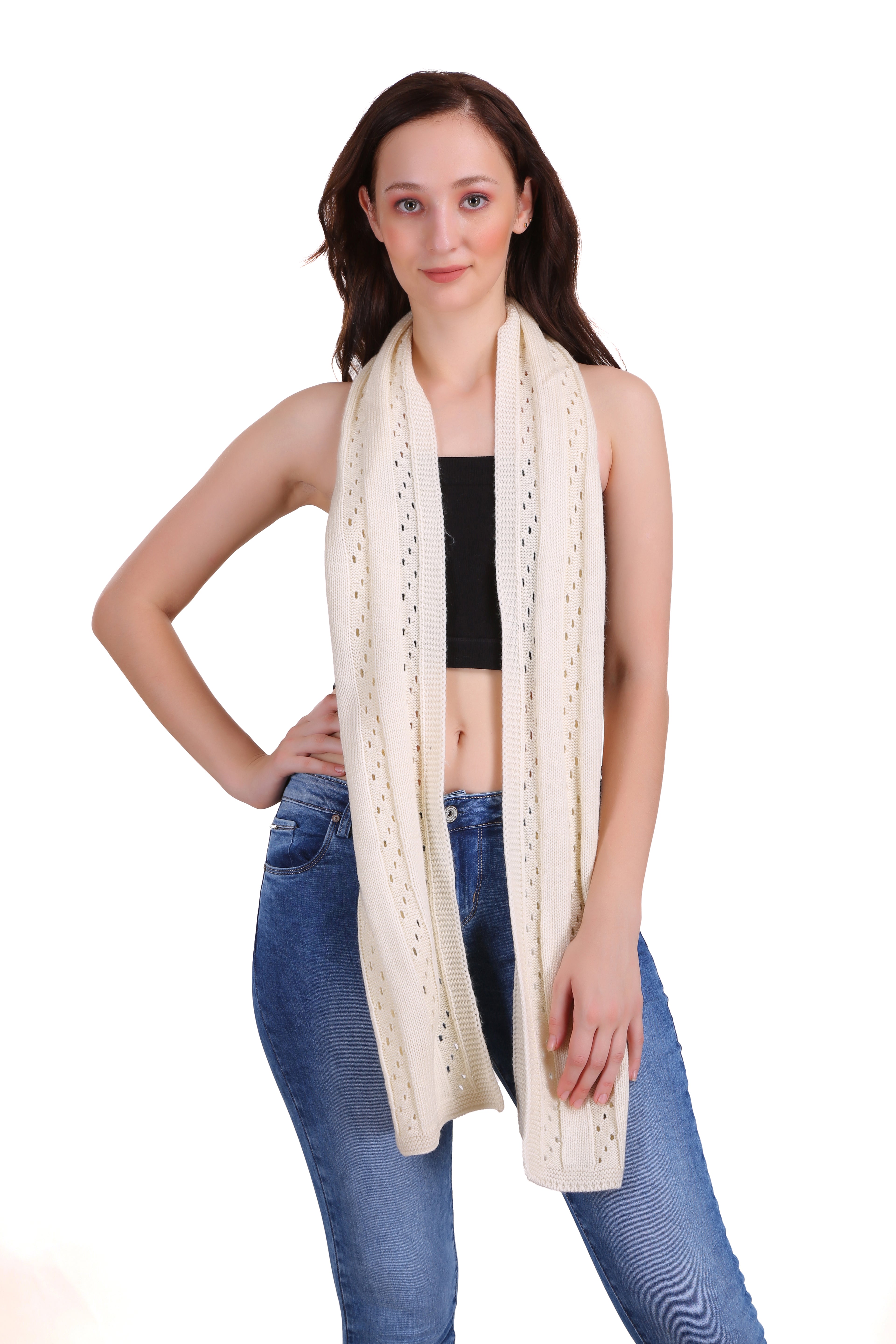 VERTICAL STRIPE NET MUFFLER