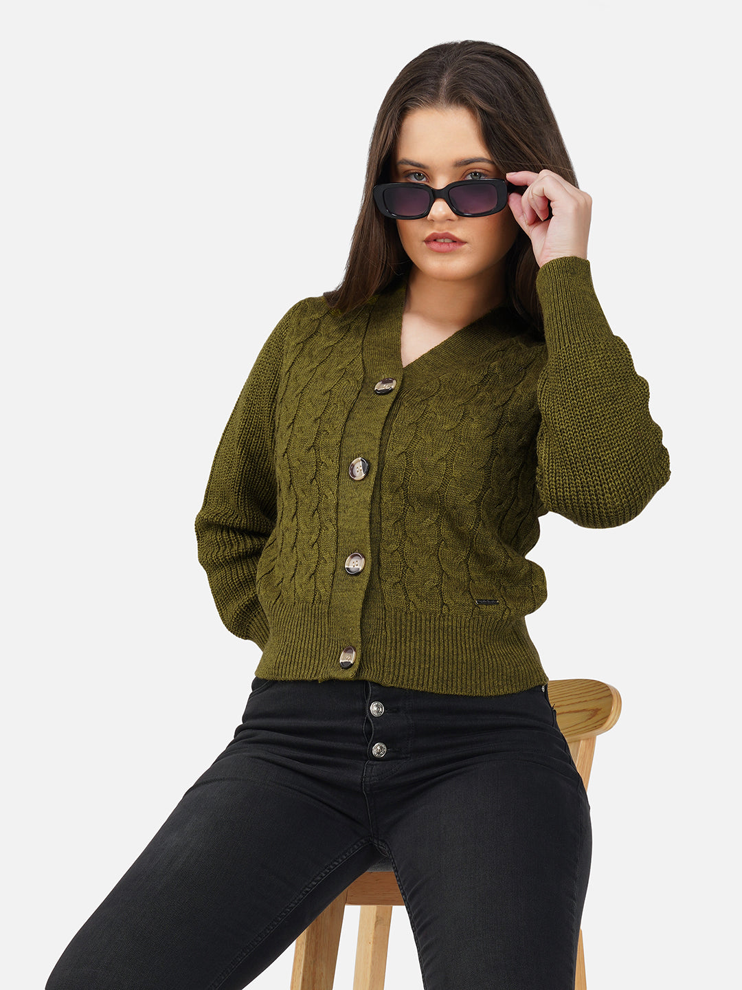 Green Olive Cardigan