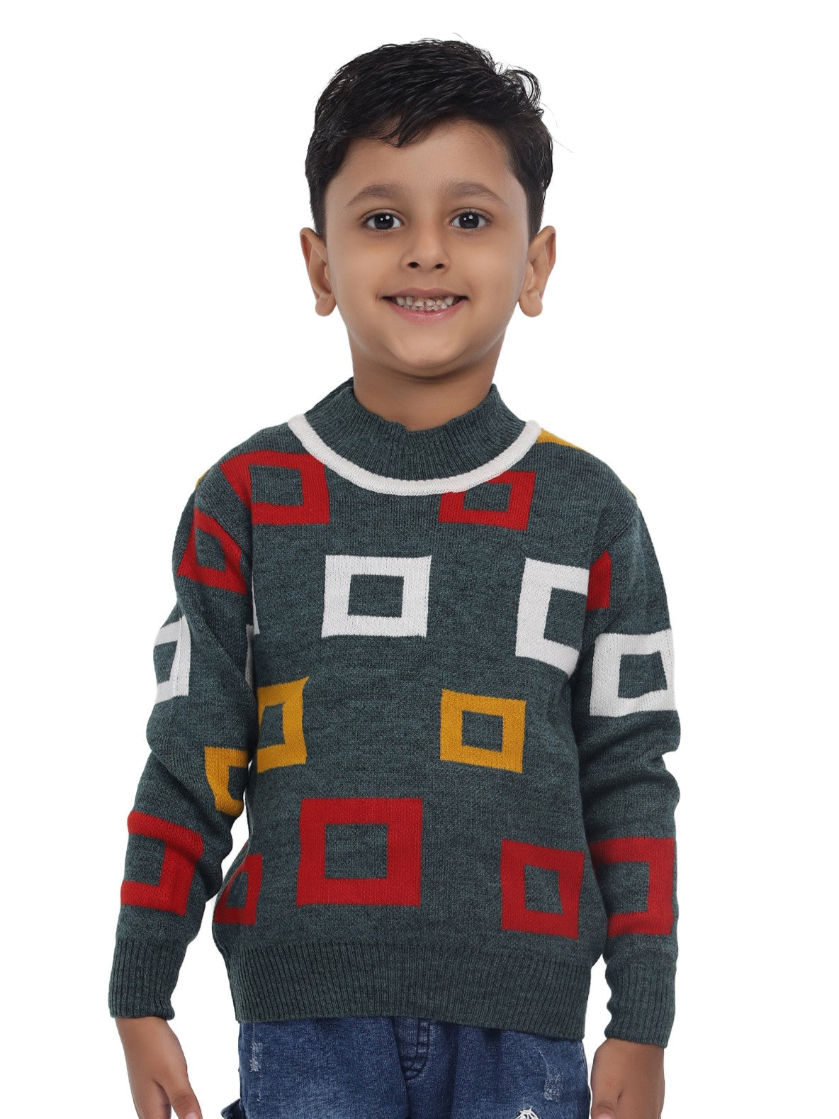 Cubical T Neck Sweater