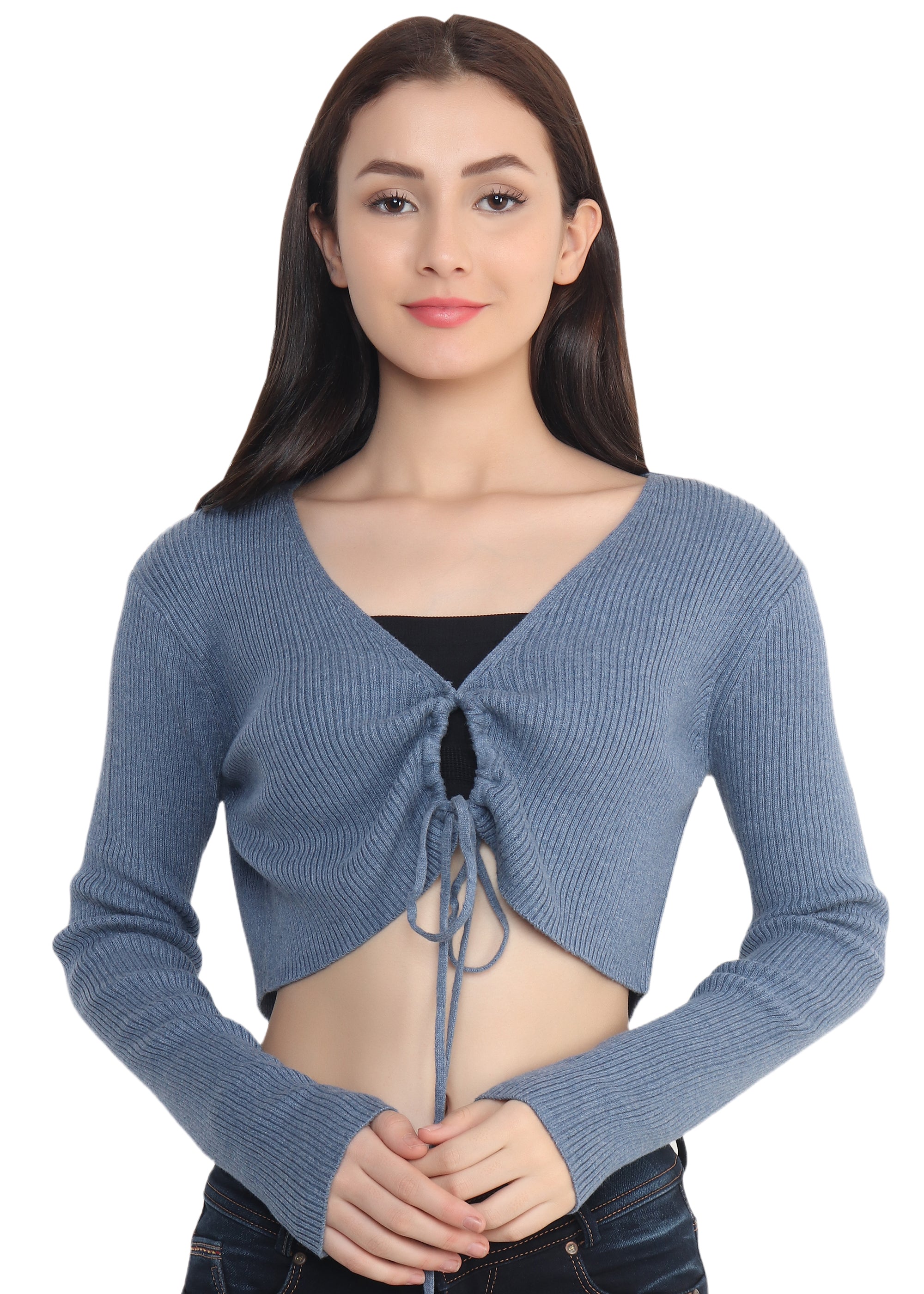 Drawstring Blousen Top