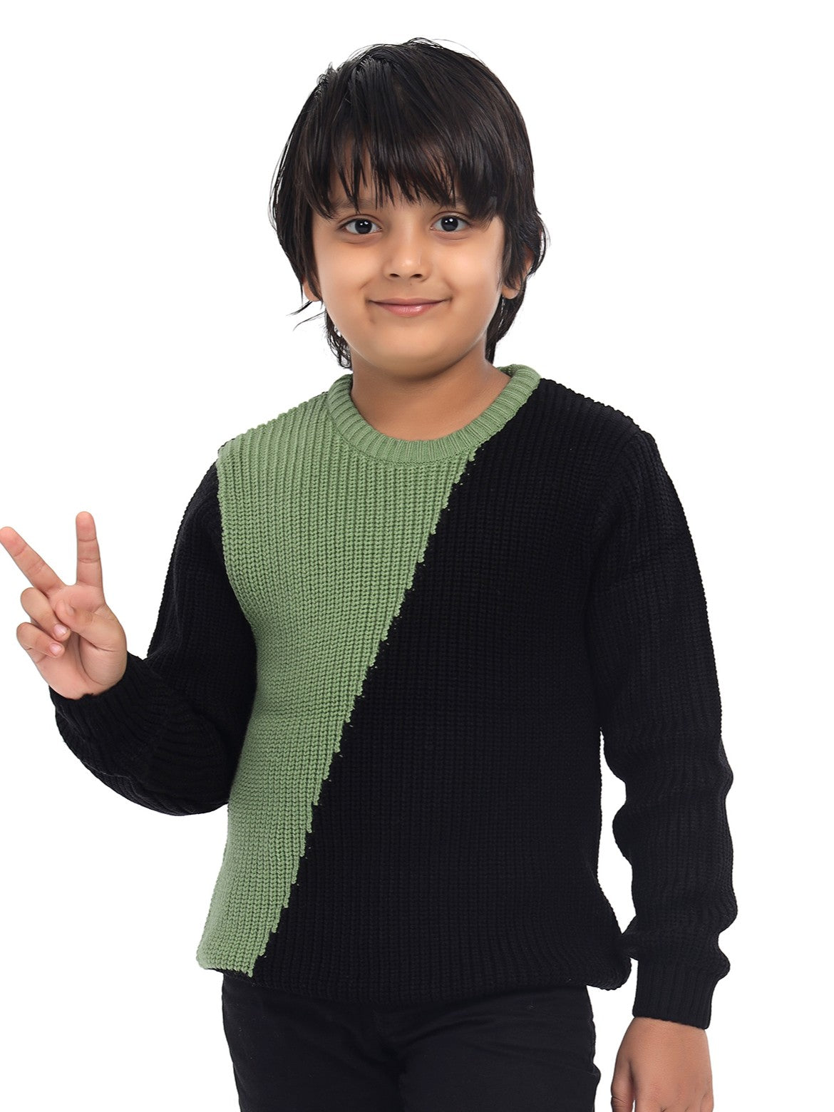 Dual Coloured Abstract Pullover
