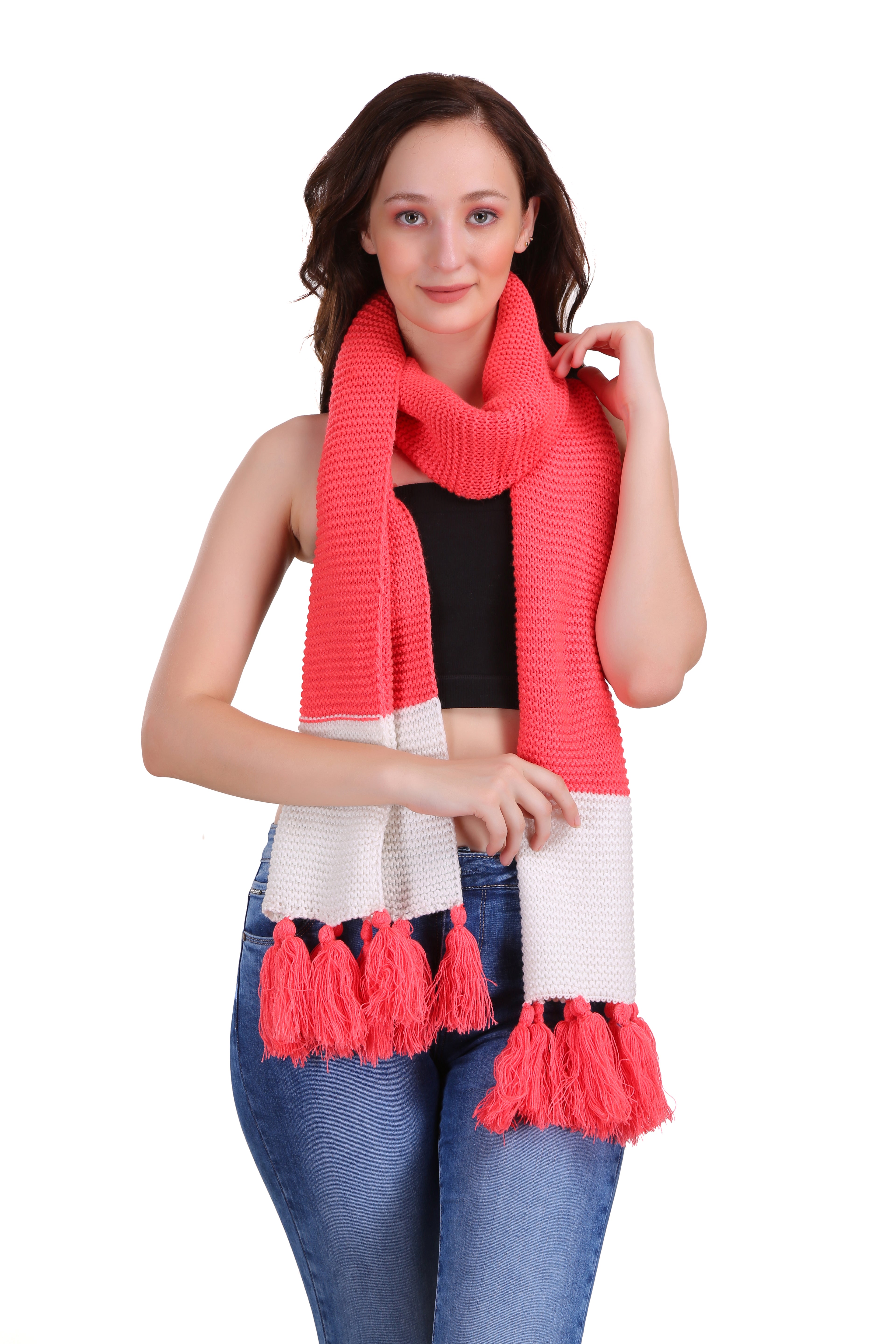 CHUNKY PEARL KNIT MUFFLER