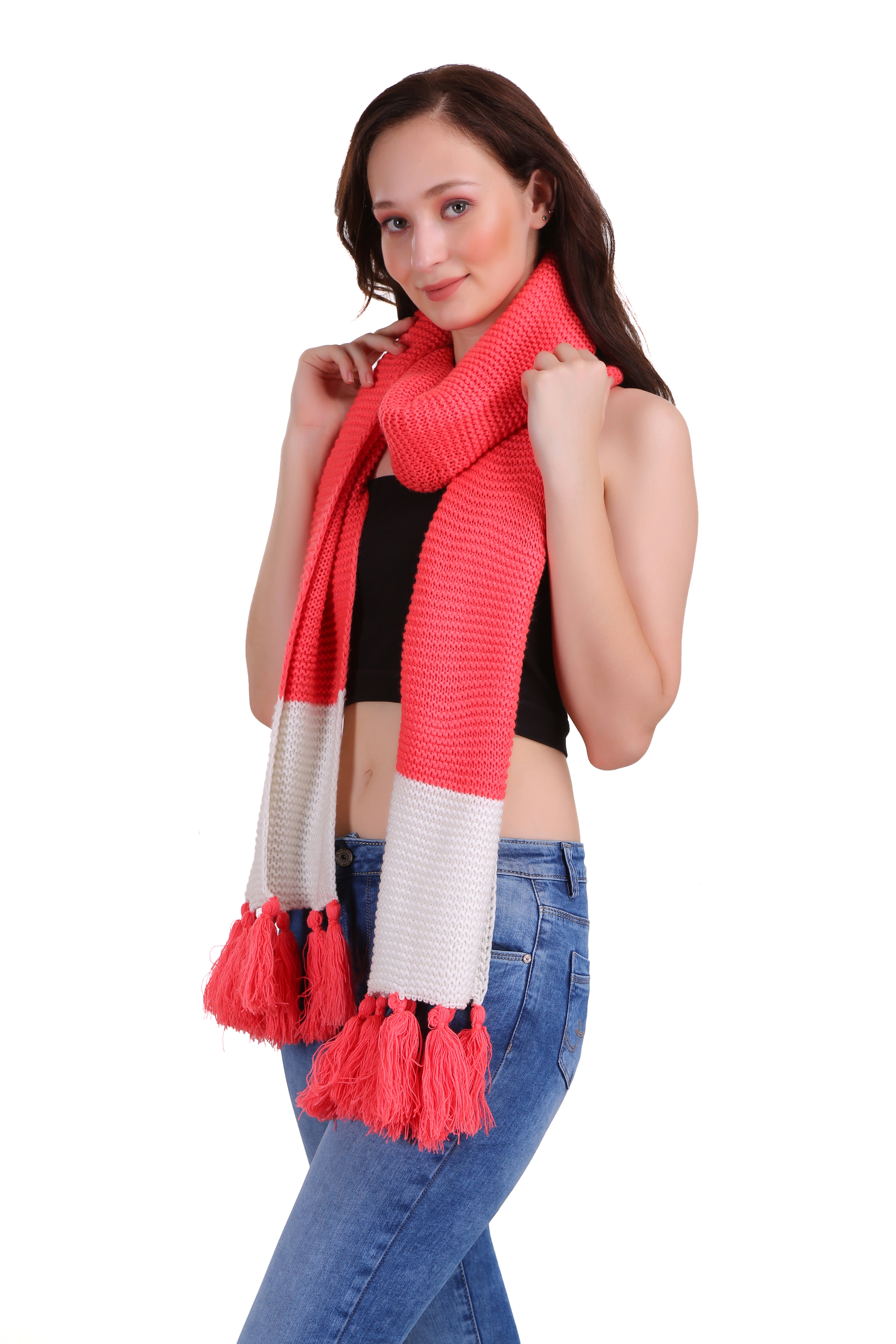 CHUNKY PEARL KNIT MUFFLER