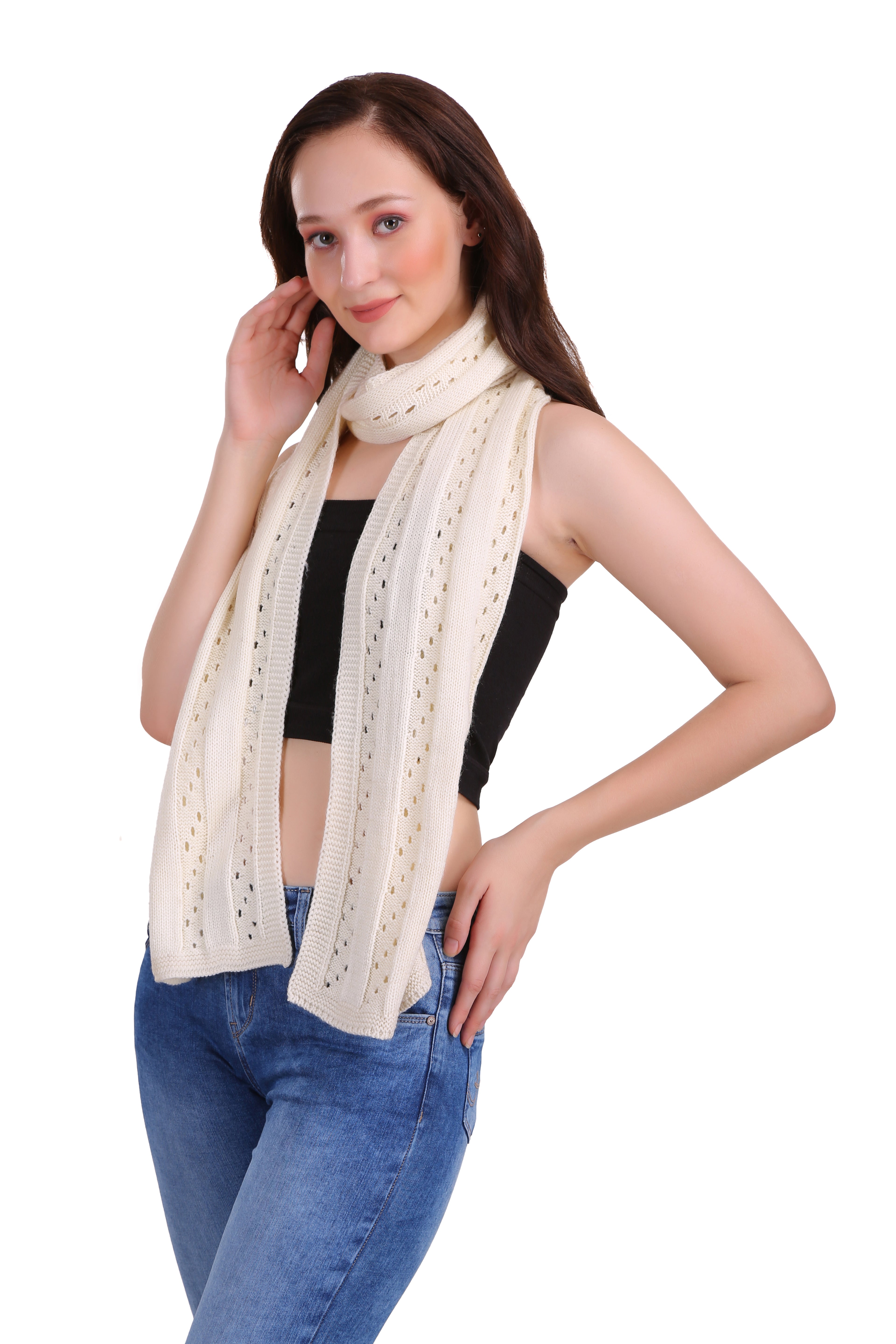 VERTICAL STRIPE NET MUFFLER