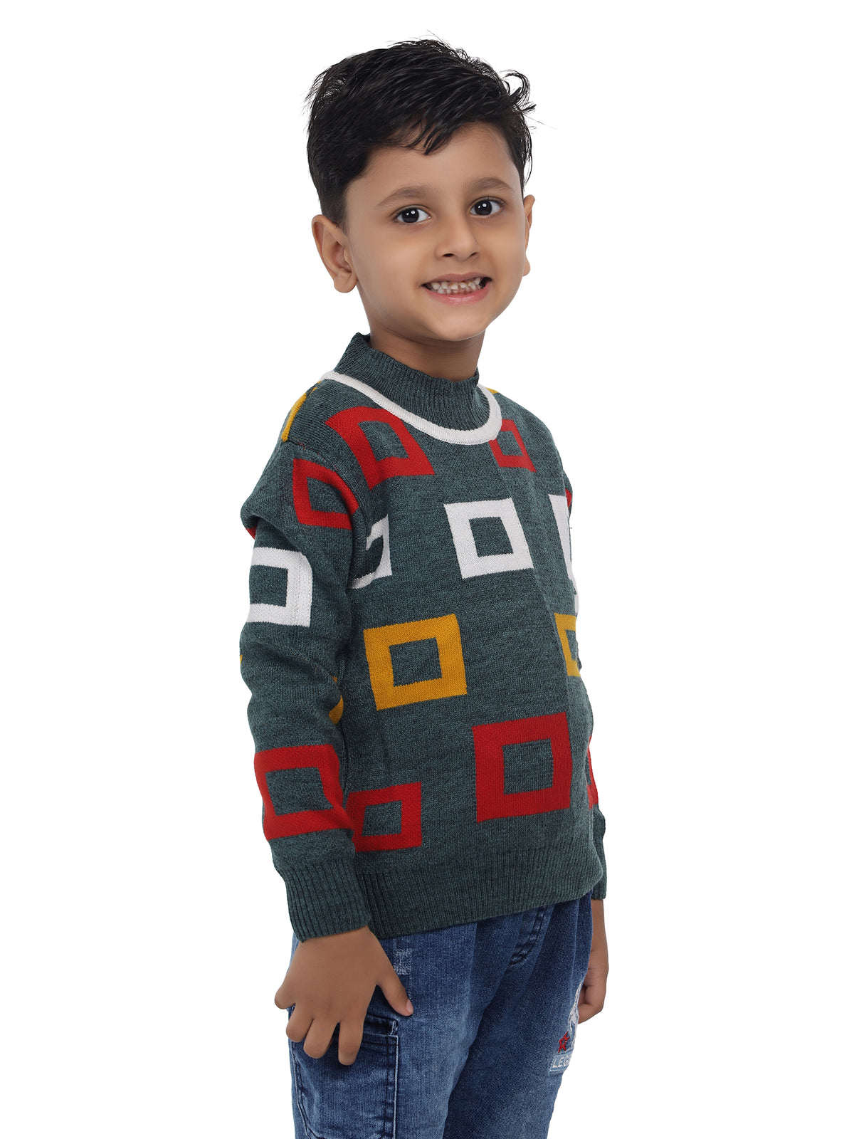 Cubical T Neck Sweater
