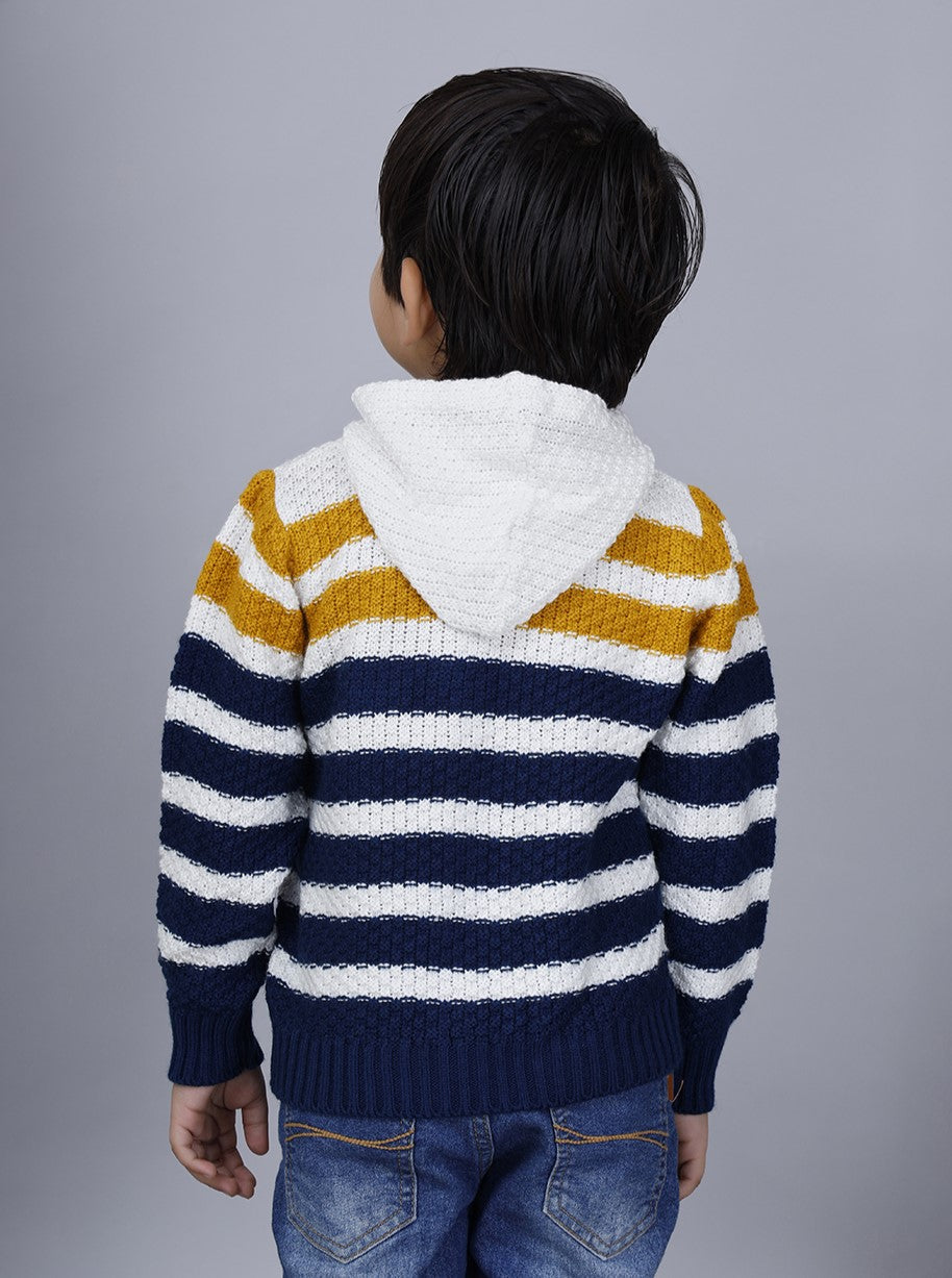 DUAL- HUE STRIPPED HOODIE