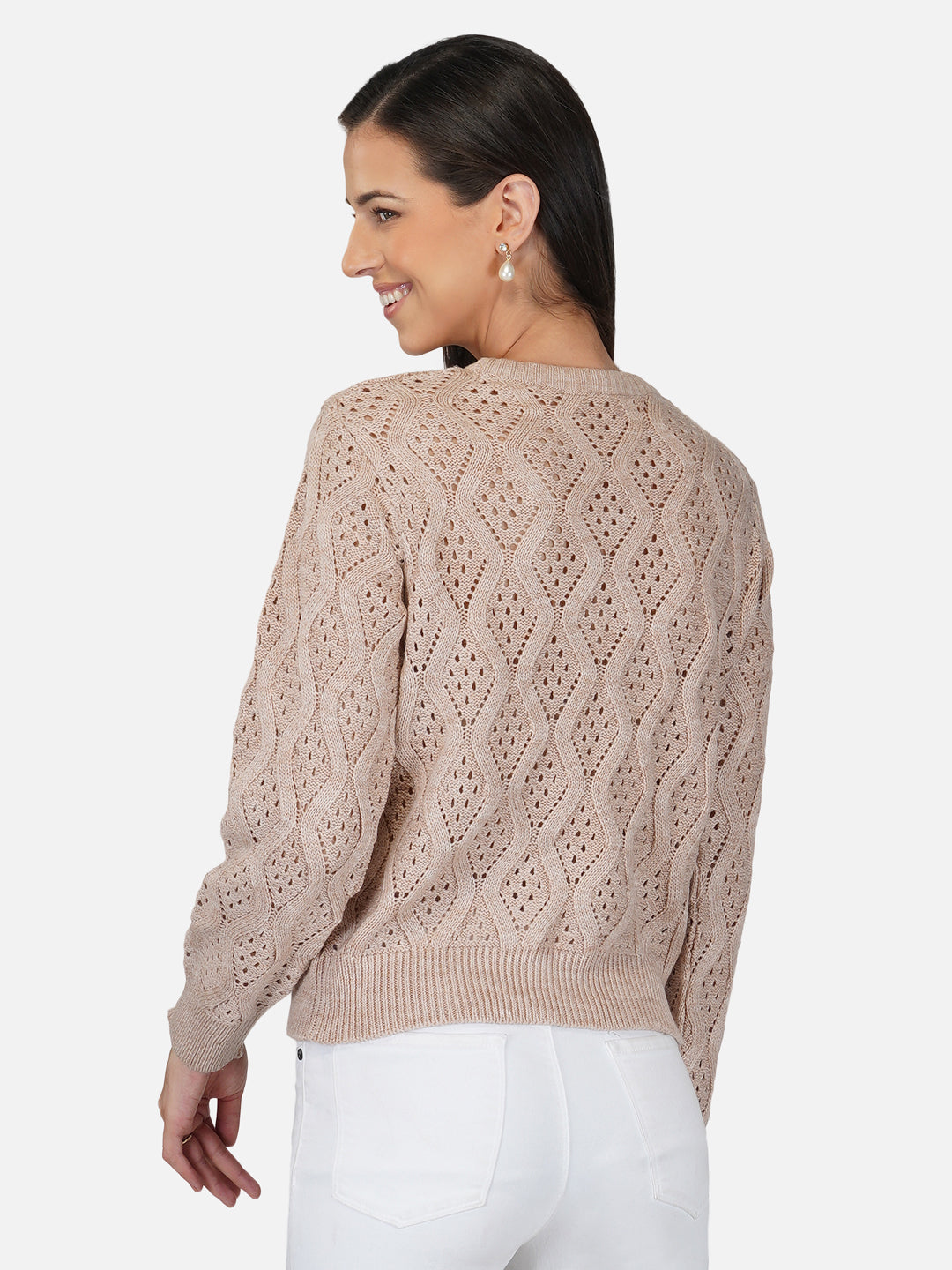 Pearl Aran Sweater