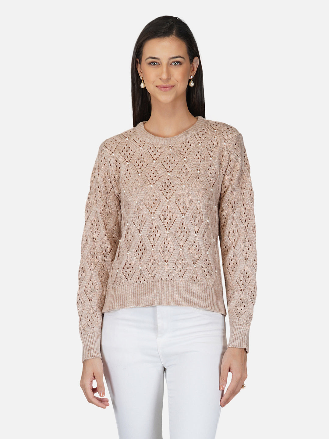 Pearl Aran Sweater
