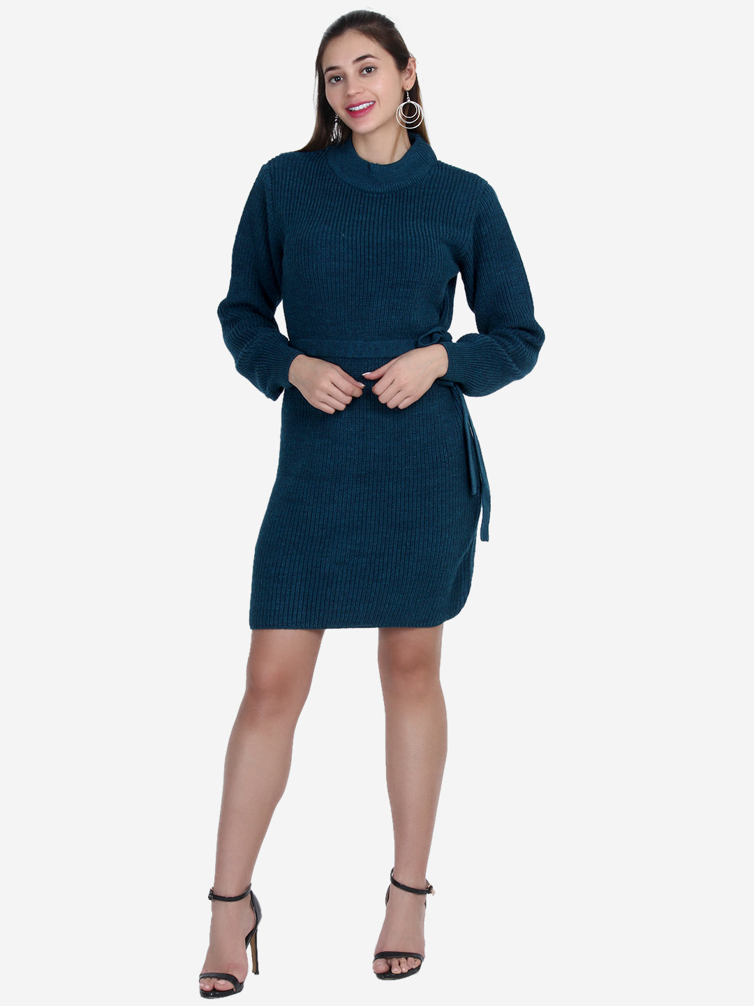 Blue Florence Belted Dress