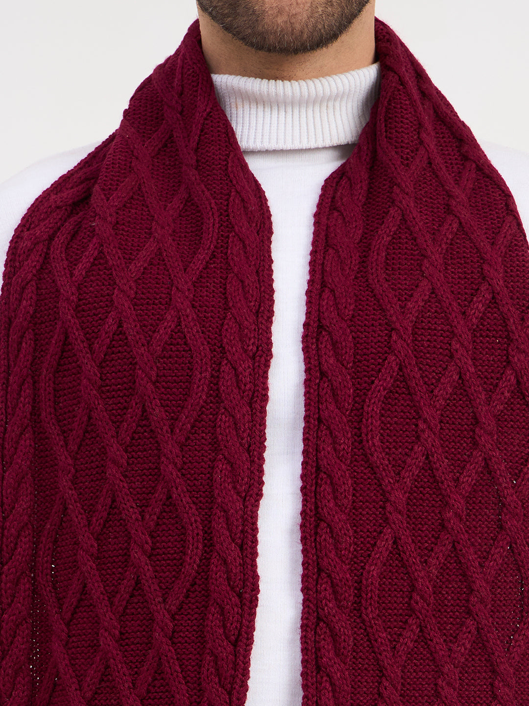 Deep Maroon Lattice Cable muffler