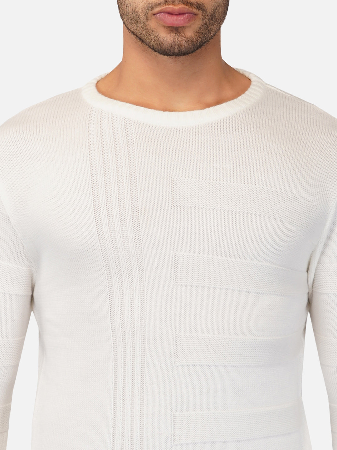 Men White Pullover