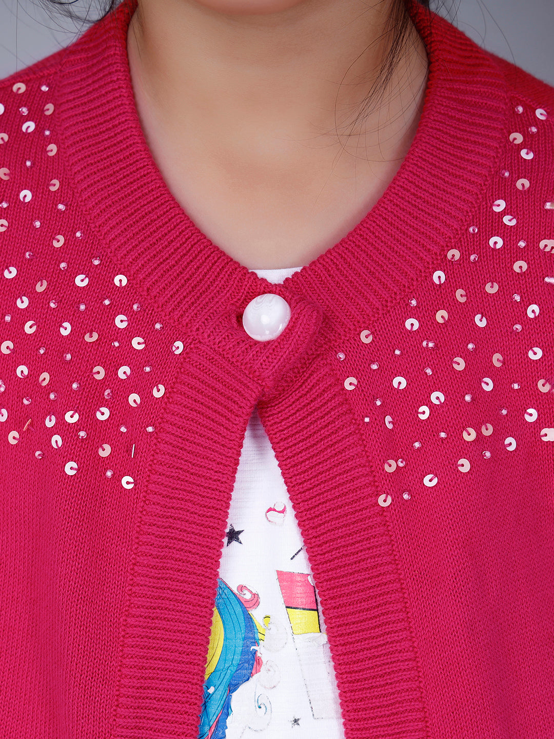 PINK STARRY CARDIGAN