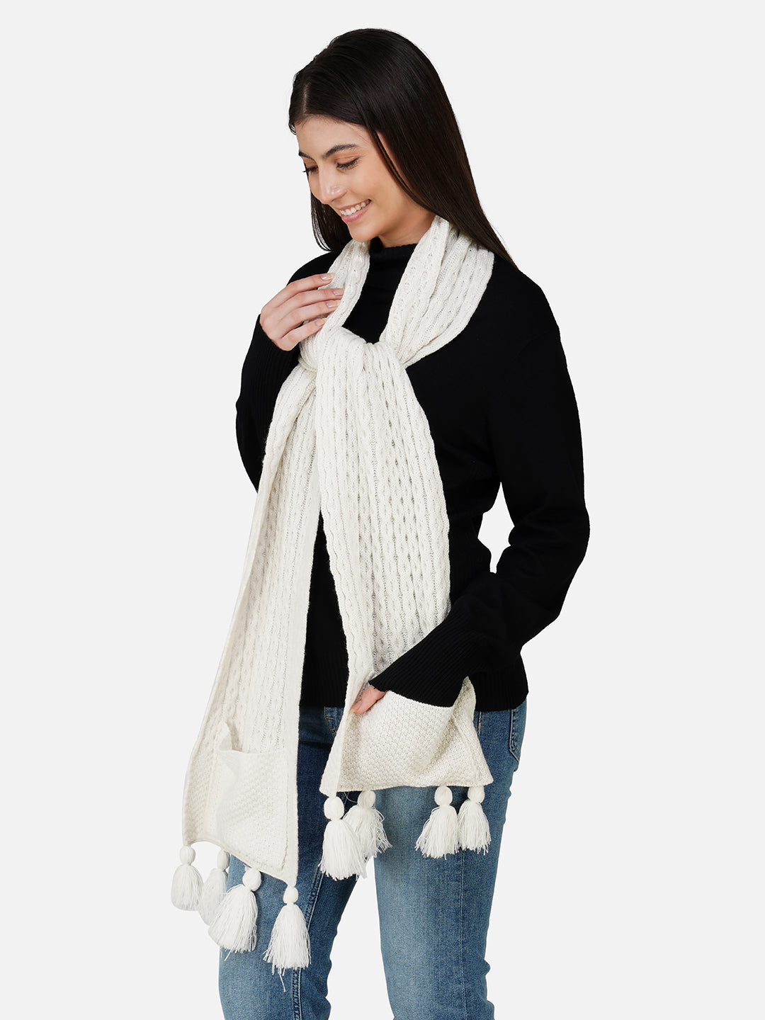 Vanilla Chunky Fringe Muffler