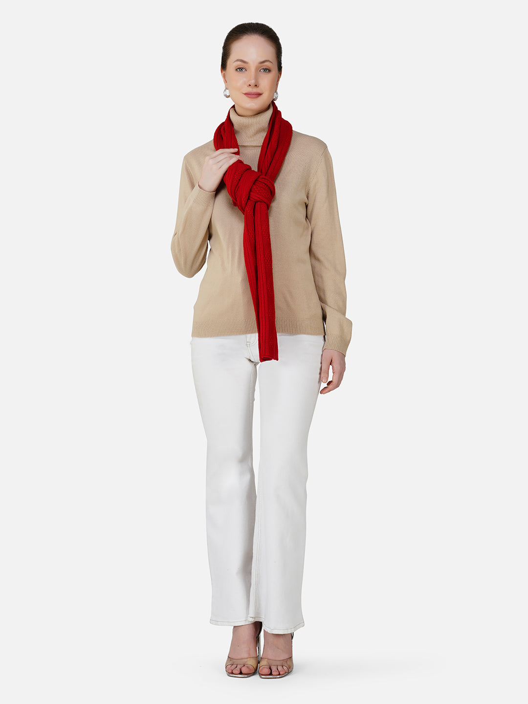 マフラー・ストール MOLLIOLLI MU fur collar ribbon muffler red Designer fashion, Seoul-fully created | W Concept