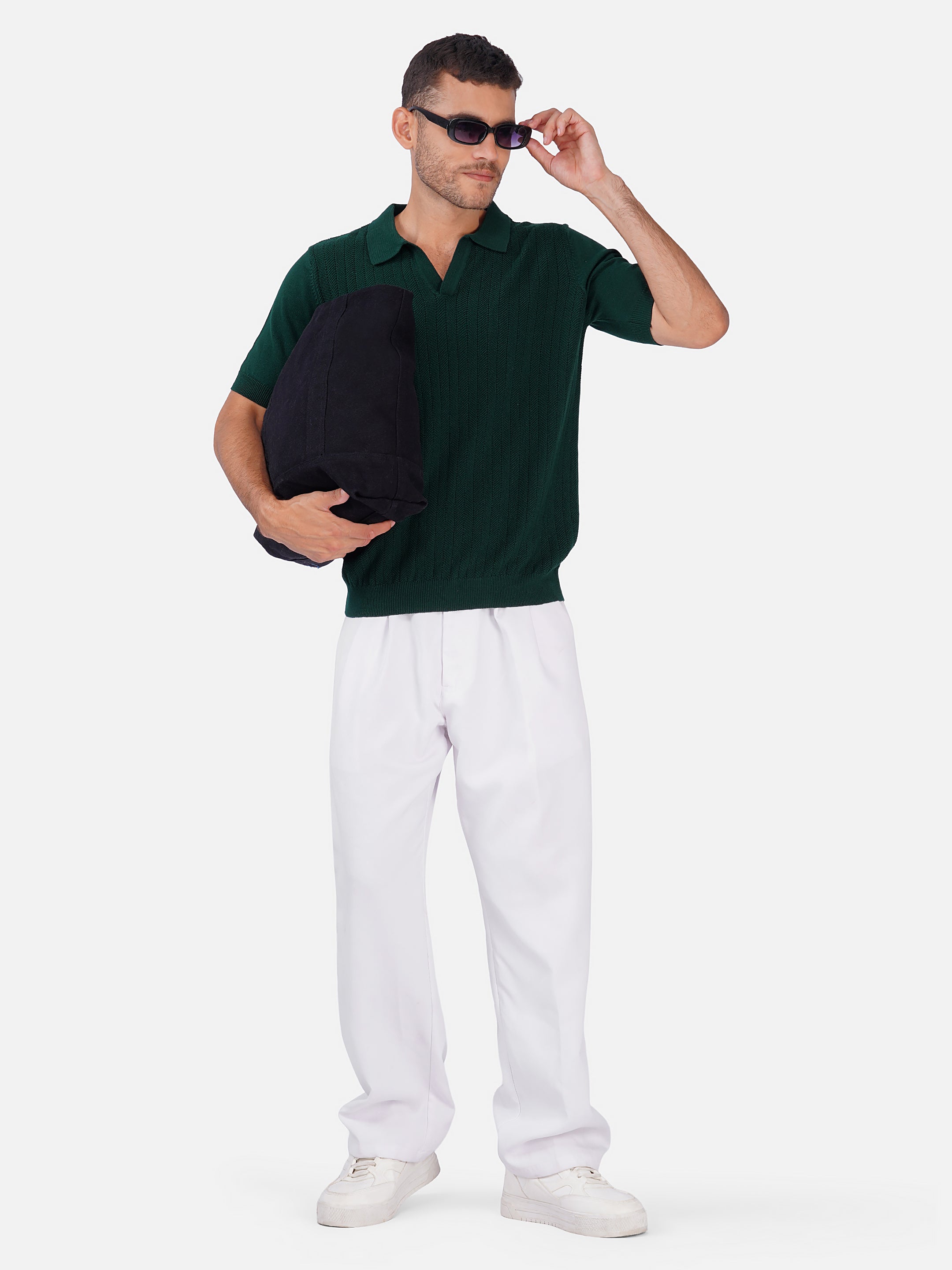 Wavy Purl Textured Polo