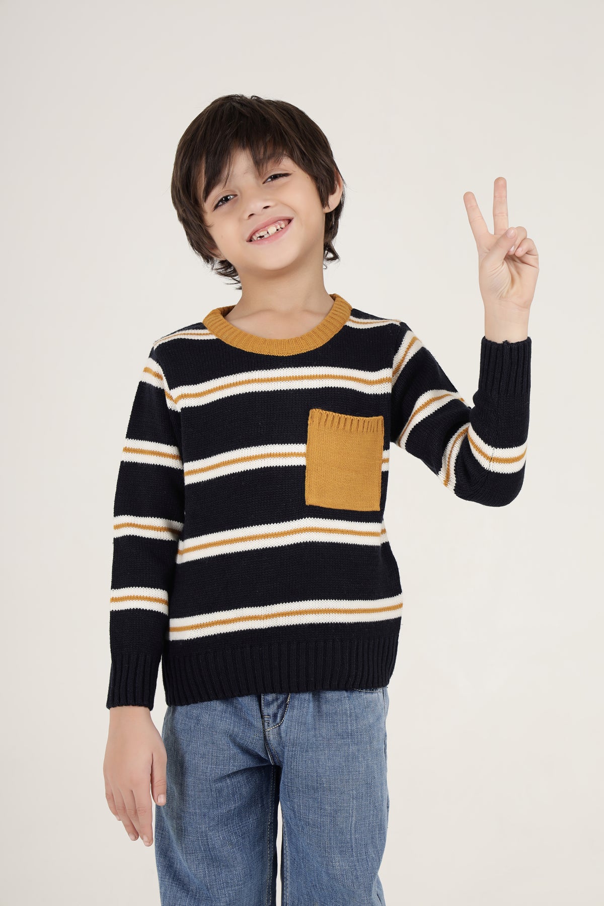 The Classic Stripe Crew Neck Sweater Kids