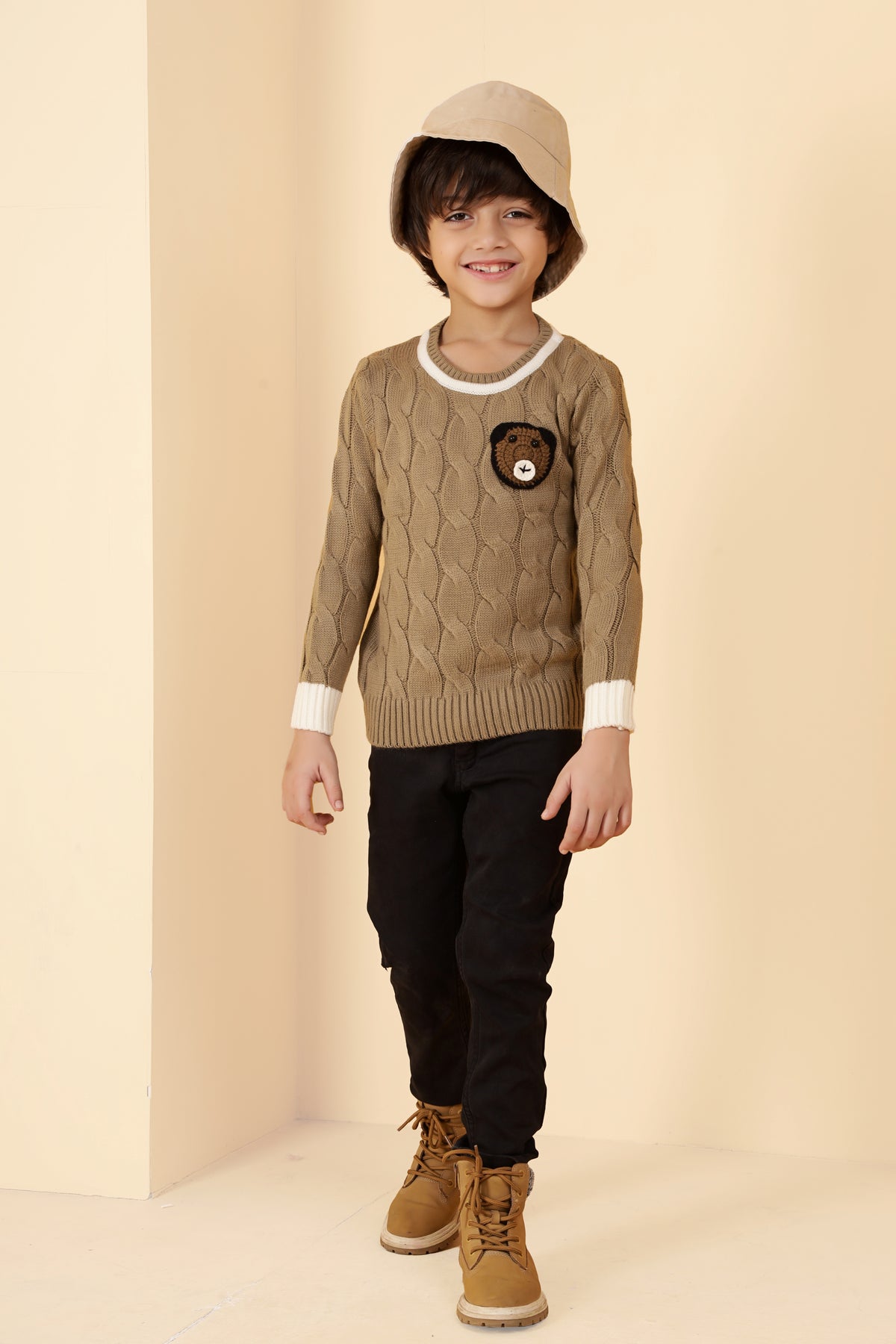 Classic Cable Bear Sweater