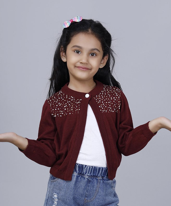 GIRL STARRY CARDI