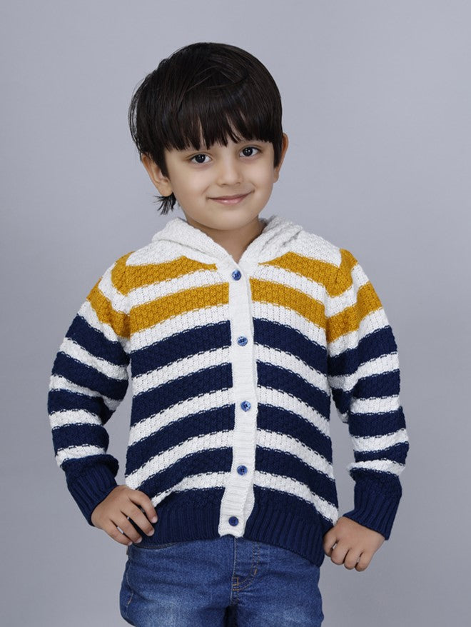 DUAL- HUE STRIPPED HOODIE