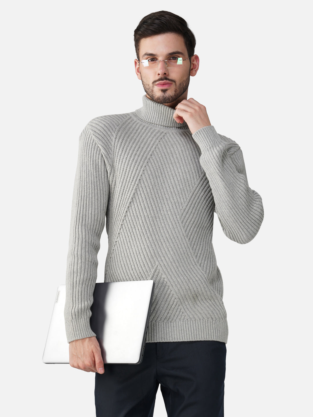 Cross Knit Turtleneck