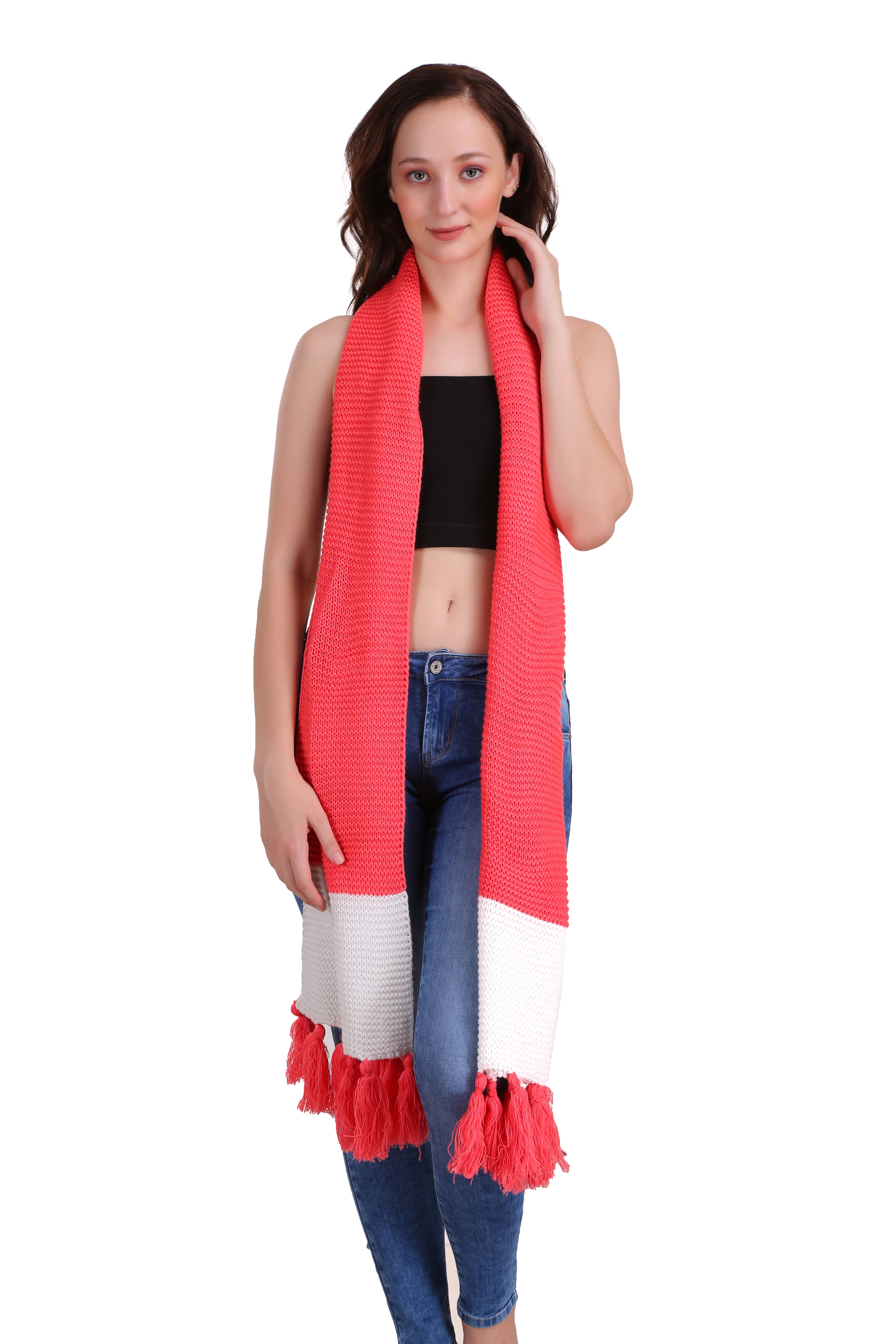 CHUNKY PEARL KNIT MUFFLER