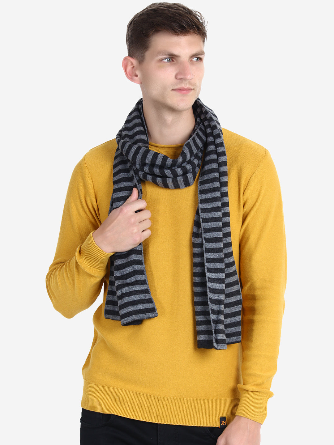 DARK GREY & ANTHRA STRIPED MUFFLER