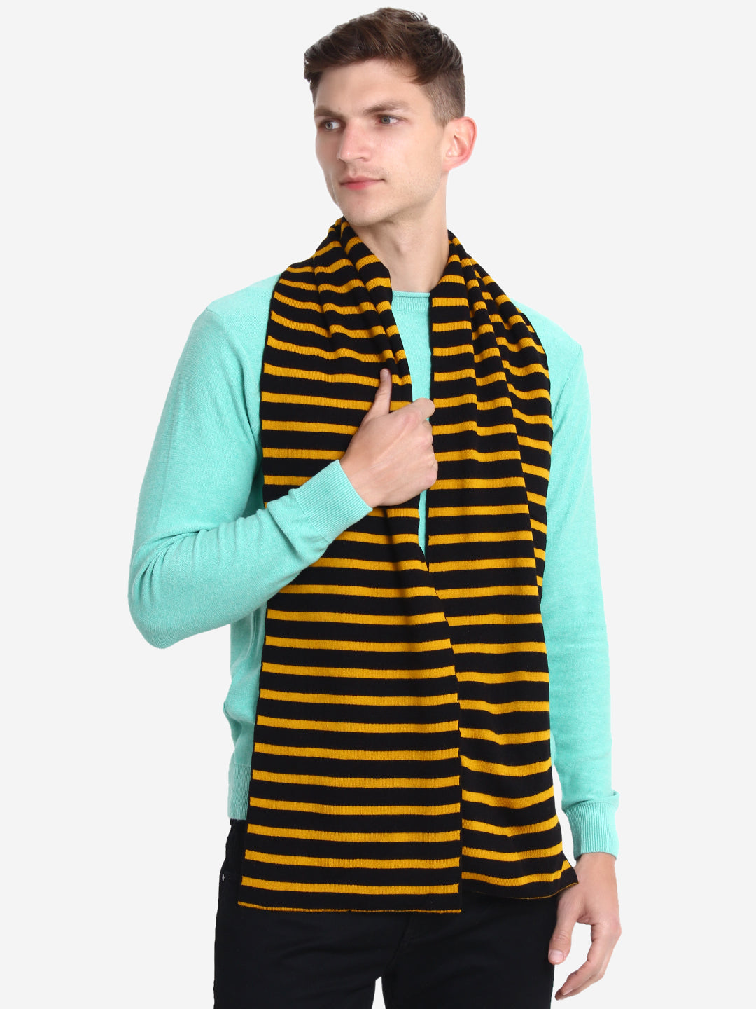 MUSTARD & BLACK MUFFLER