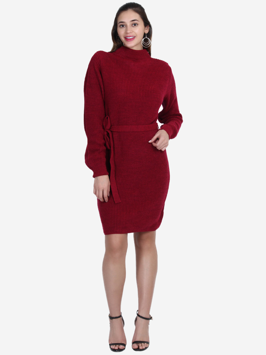 Red Florence Belted Dress